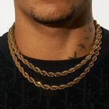 8mm Rope Chain - Gold