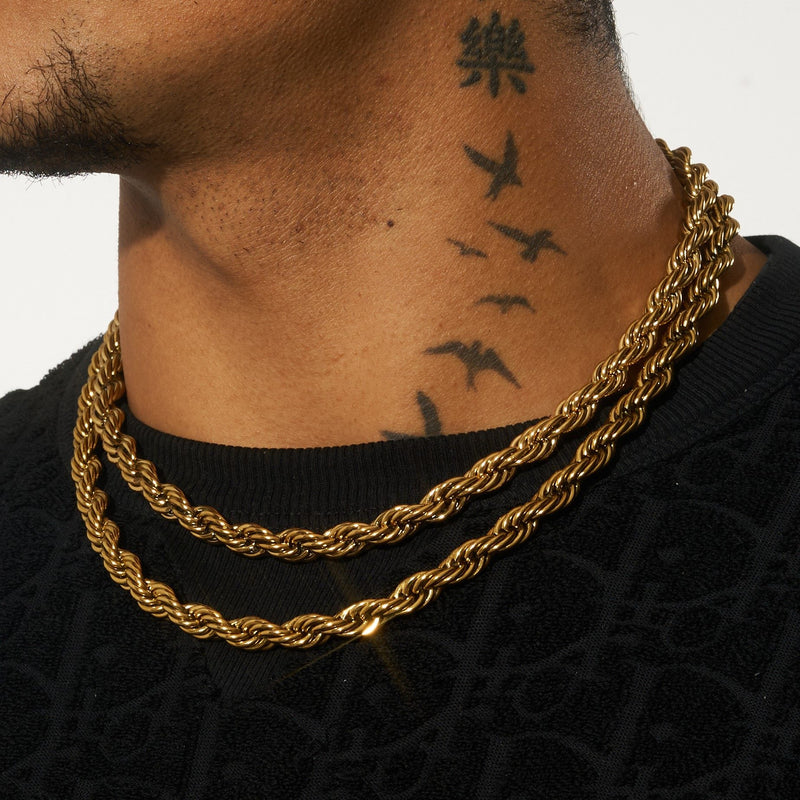 8mm Rope Chain - Gold