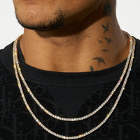 3mm Diamond Tennis Chain - 14k Gold