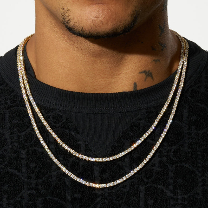 3mm Tennis Chain - Gold