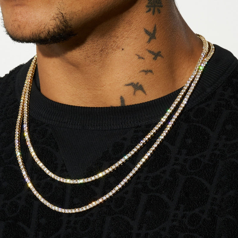 3mm Tennis Chain - Gold