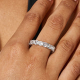 925 SINGLE ROW DIAMOND RING - White Gold