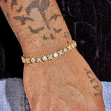Adamans 5MM Moissanite XOXO Bracelet with IF clarity D color moissanite stones in premium jewelry finish