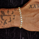 Adamans 5MM Moissanite XOXO Bracelet with IF clarity D color moissanite stones in premium jewelry finish