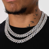 14mm Monaco Chain + Bracelet - White Gold