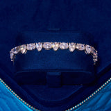 Moissanite Opal and Pear Tennis Bracelet - 925 Silver - D Colour - VVS1