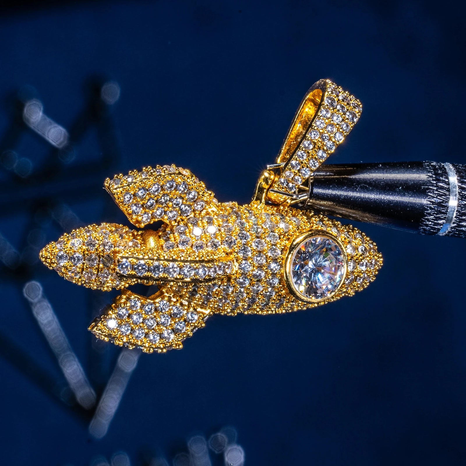 Iced Rocket Pendant - Gold – ADAMANS