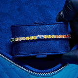 4mm Multi-Colored Tennis Bracelet - White Gold