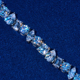 Moissanite Mixed Shape Double Strand Tennis Chain - 925 Silver - D Colour - VVS1