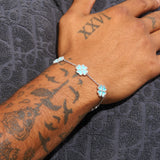 Tiffany Blue Clover Bracelet - 925 Silver