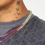 4mm Multi-Colored Tennis Chain - White Gold