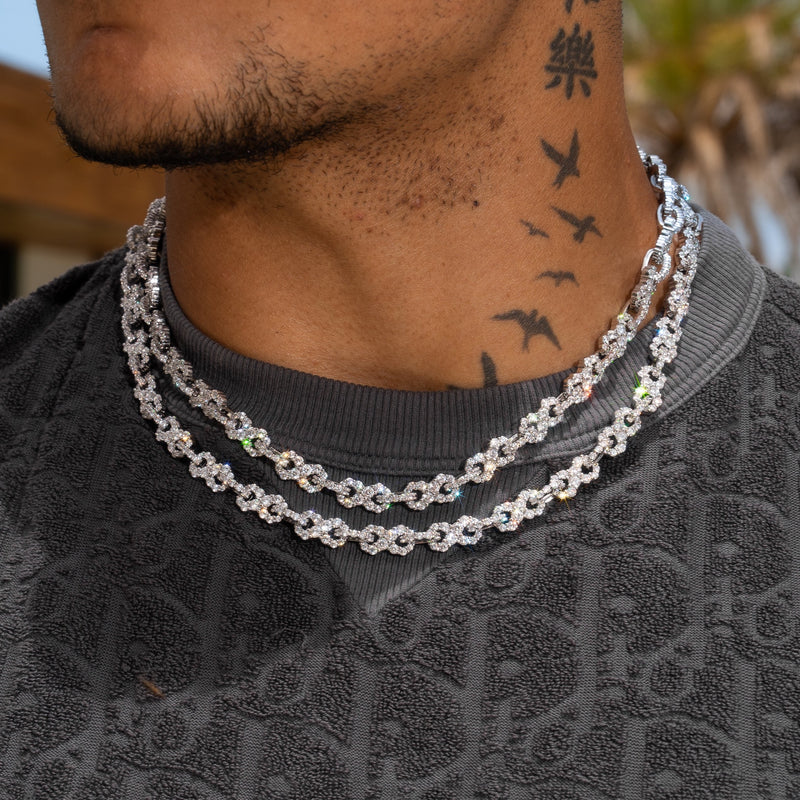 8mm ICED INFINITY CHAIN - WHITE GOLD