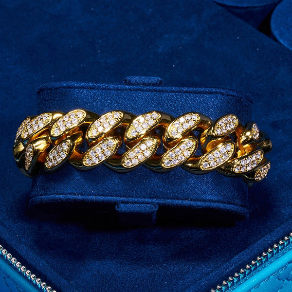 19mm Cuban Bracelet - Gold