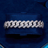 14mm Moissanite Monaco Bracelet - 925 Silver - D Colour - VVS1