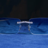 Moissanite Rimless Sunglasses Clear - 925 Silver - D COLOR - VVS1