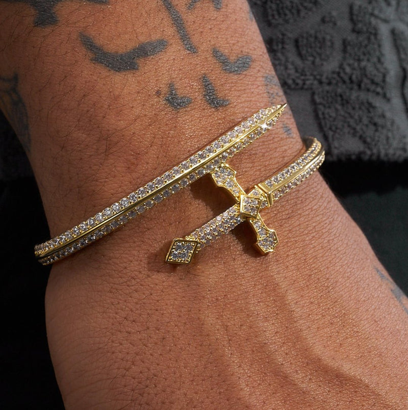 Iced Dagger Bracelet - Gold