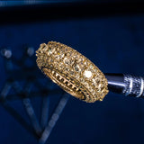 5 Row Iced Ring - Gold