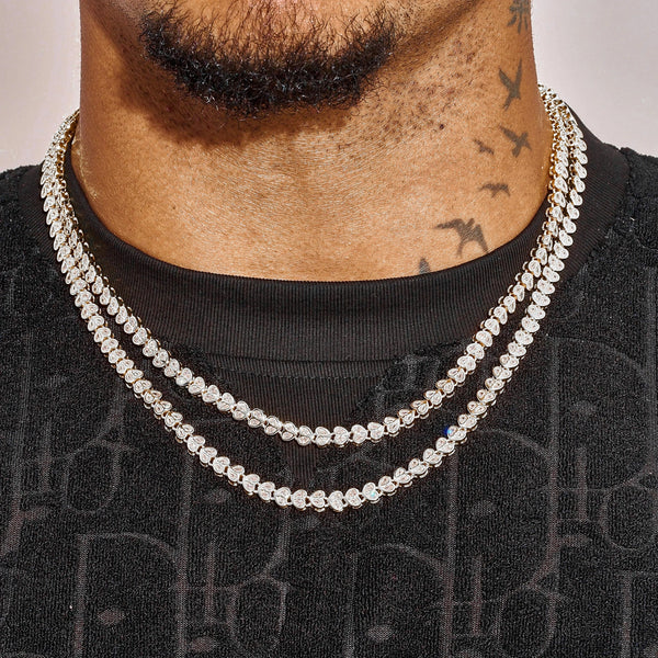 Broken Heart Chain - White Gold