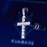 Diamond Cross Pendant - White Gold