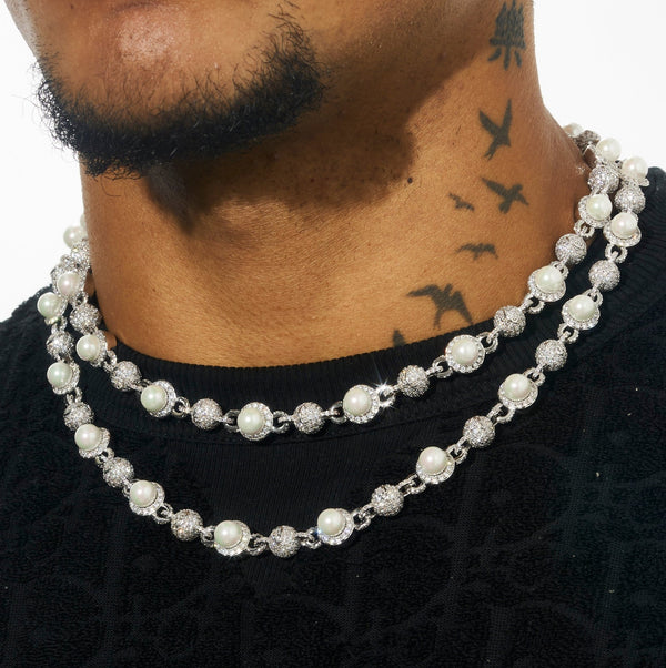 Round Bead Chain - White Gold