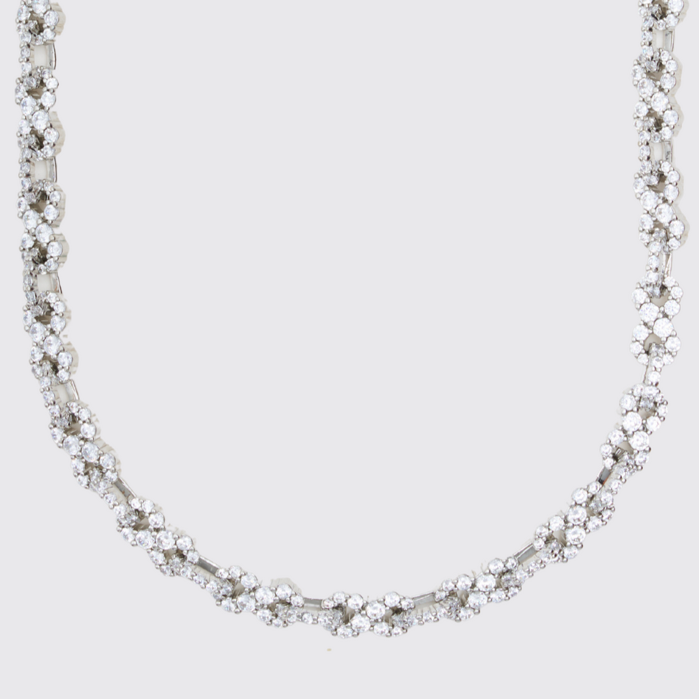 8mm ICED INFINITY CHAIN - WHITE GOLD – Adamans