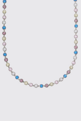 5mm ICED BALL CHAIN - WHITE GOLD