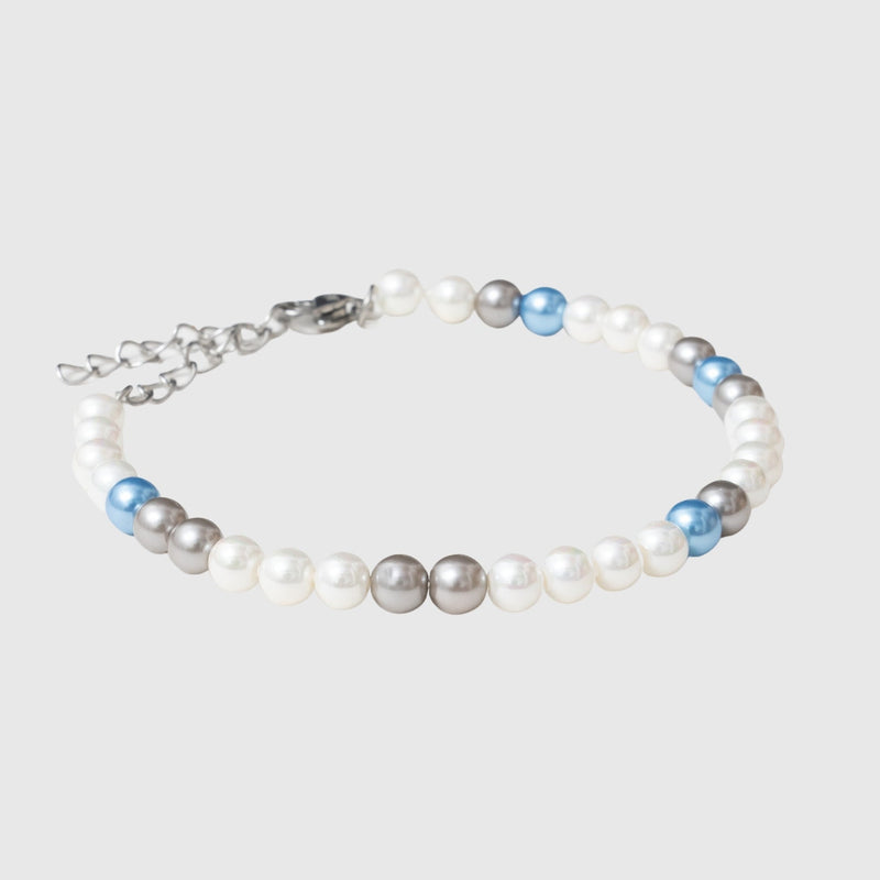 5mm Pearl Bracelet - Tri Colour