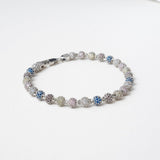 5mm ICED BALL BRACELET - WHITE GOLD