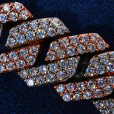 14mm Monaco Bracelet two tone gold with hand-set sparkling diamond simulants close-up