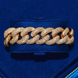 20mm Iced Cuban Bracelet - Gold