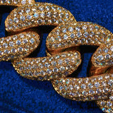 20mm Iced Cuban Bracelet - Gold