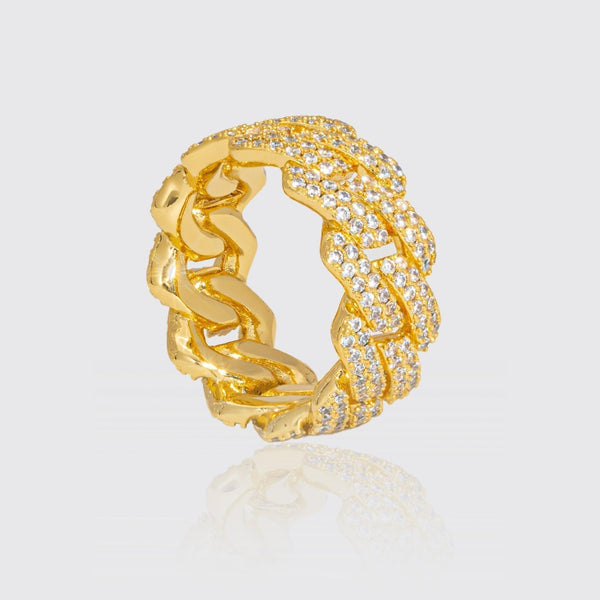 Cuban Diamond Ring - Gold