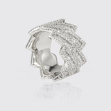 Cuban Prong Baguette Ring - White Gold