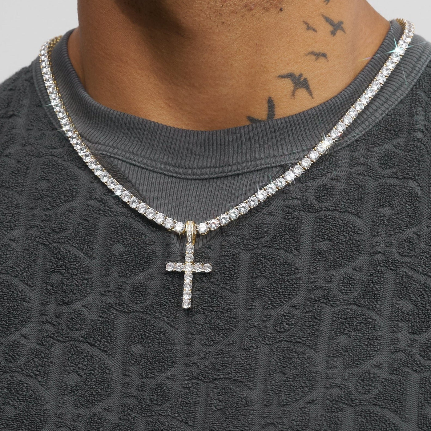 Diamond Cross Pendant - Gold | Adamans – ADAMANS