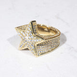 Iced Star Ring - Gold