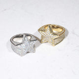 Iced Star Ring - Gold