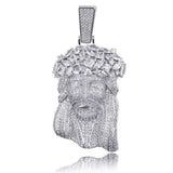 Jesus Pendant - White Gold