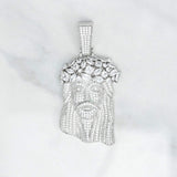 Jesus Pendant - White Gold