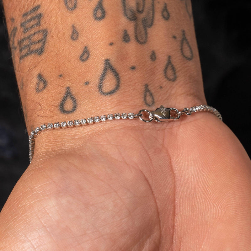 Micro Tennis Bracelet - White Gold - Adamans