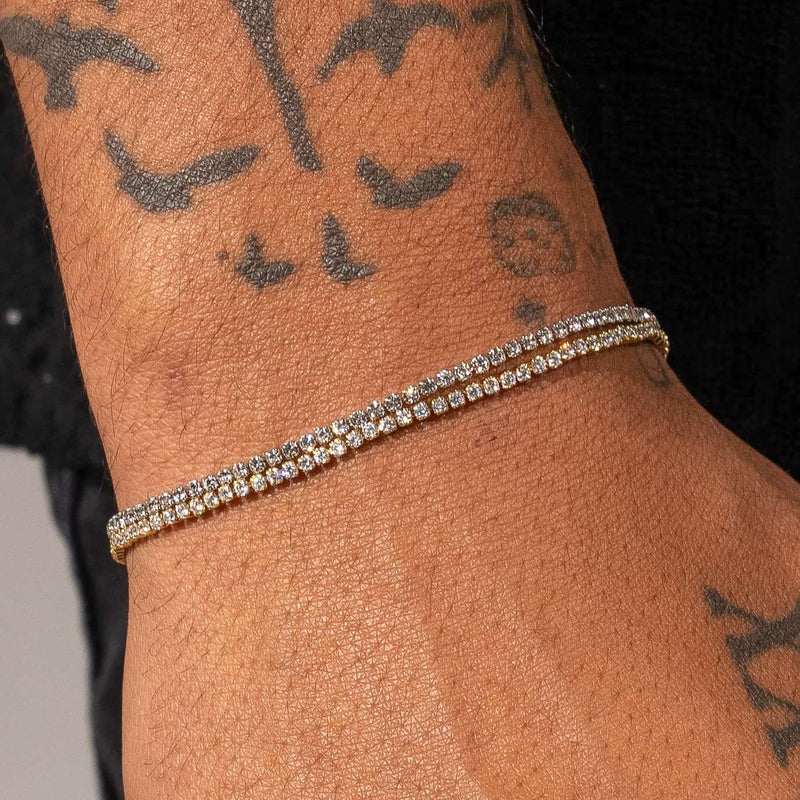 Micro Tennis Bracelet - White Gold - Adamans