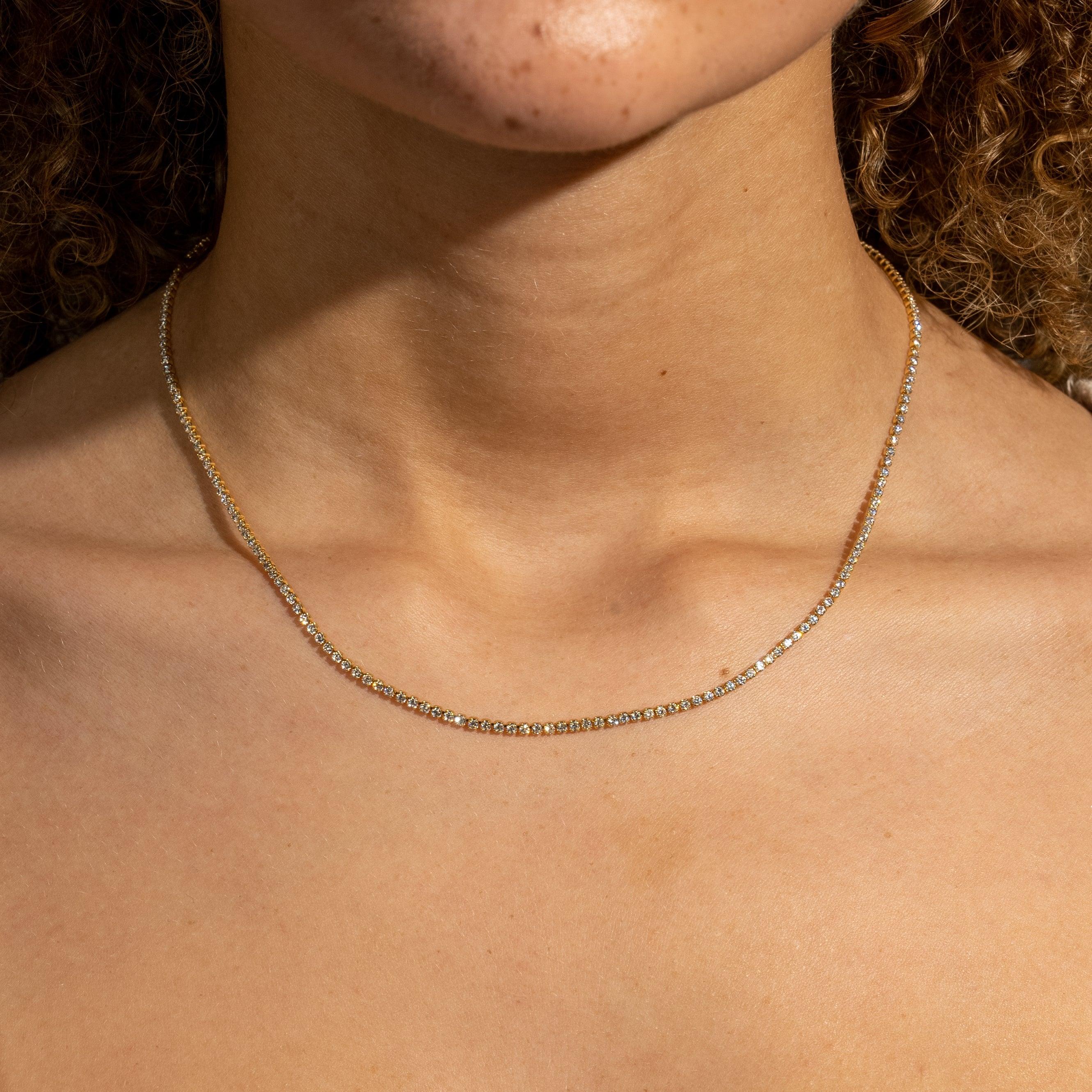 Micro Tennis Chain Rapper Chain Micro Tennis Chain - Gold | Adamans