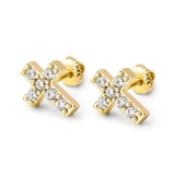 Adamans Mini Cross Earrings - Vermeil