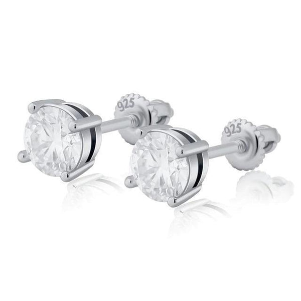 Adamans' moissanite stud earrings