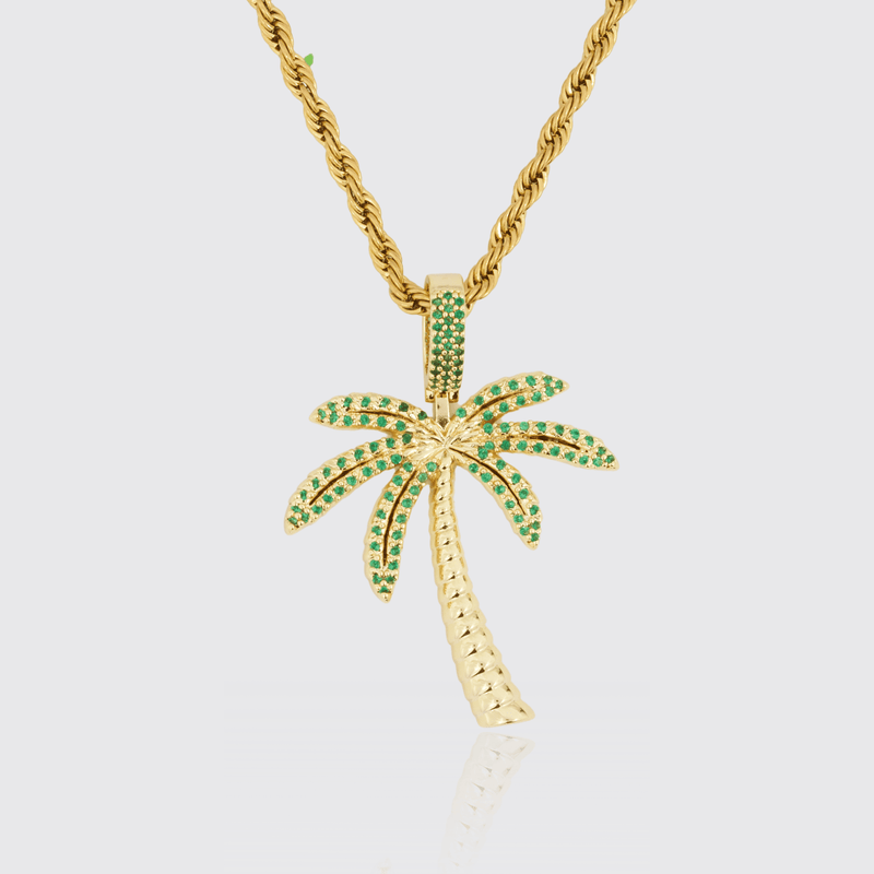 Palm Tree Pendant - Gold - Adamans