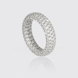 Paved Prong Infinity Ring - 925 Silver