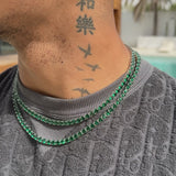 5mm Tennis Chain - Green Emerald