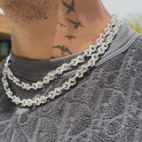 8mm ICED INFINITY CHAIN - WHITE GOLD