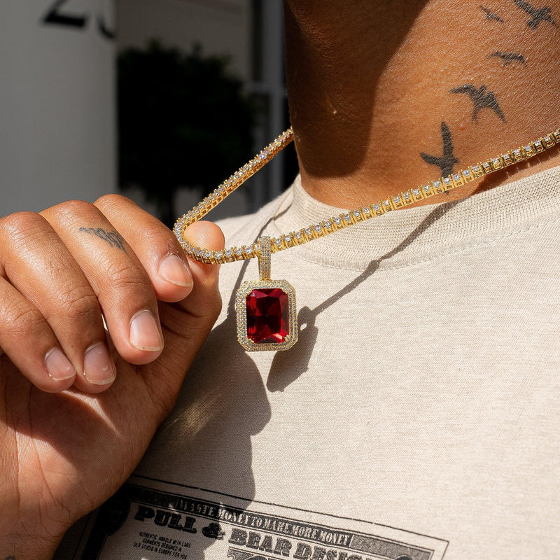 Ruby Gem Pendant Gold – Adamans