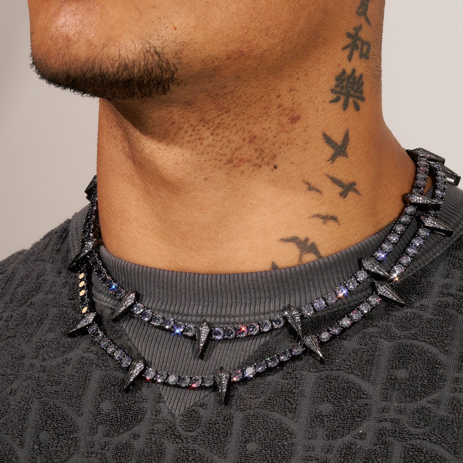 5mm PURPLE PAVE SPIKE TENNIS CHAIN – Adamans