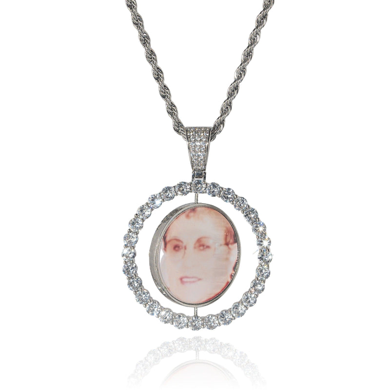 Single Row Spinning Custom Image Pendant